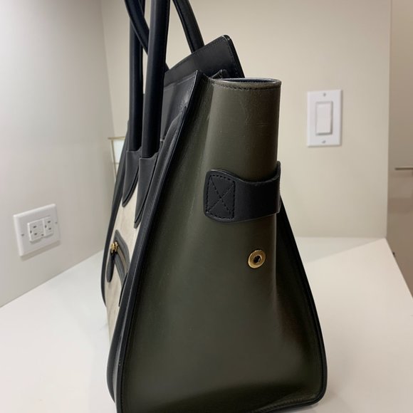 Celine Tri-Color Leather Mini Luggage Tote - Picture 6 of 6